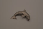 Vintage pewter orca whale brooch and Pendant