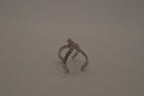 Silver adjustable starfish statement ring