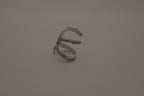 Silver adjustable starfish statement ring