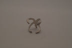 Silver adjustable starfish statement ring