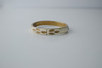 Vintage Carved Bone Brass Bangle