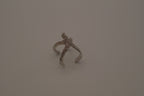 Silver adjustable starfish statement ring
