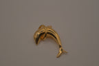 Vintage dolphin jumping through a hoop brooch pin