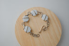 Vintage Silver Wrapped White Stone Bracelet