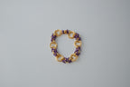 Vintage Gold and Violet Chain Link Bracelet