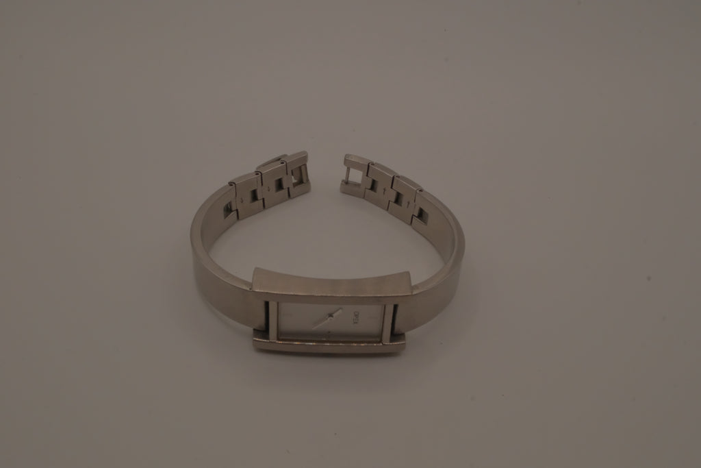 OPEX Paris minimalist rectangular stainless steel bangle watch