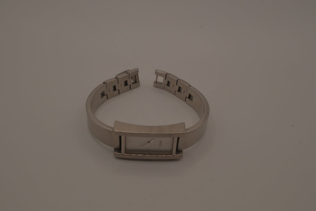 OPEX Paris minimalist rectangular stainless steel bangle watch