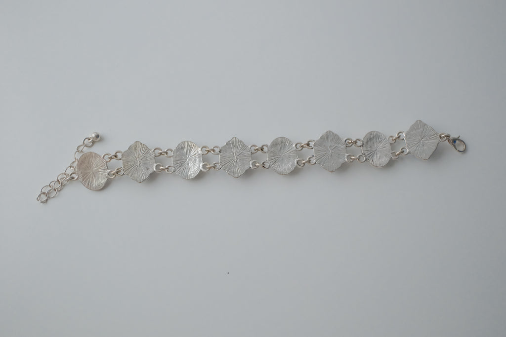 Vintage Turqouise Silver Link Bracelet