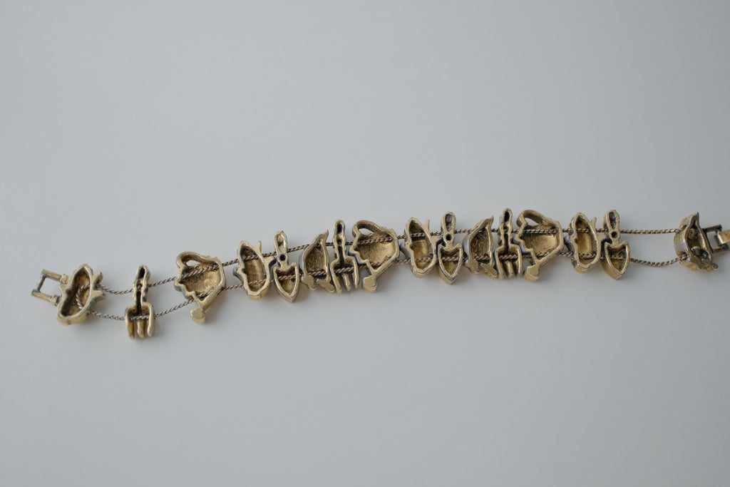 Vintage Farmer's Charms Slide Bracelet