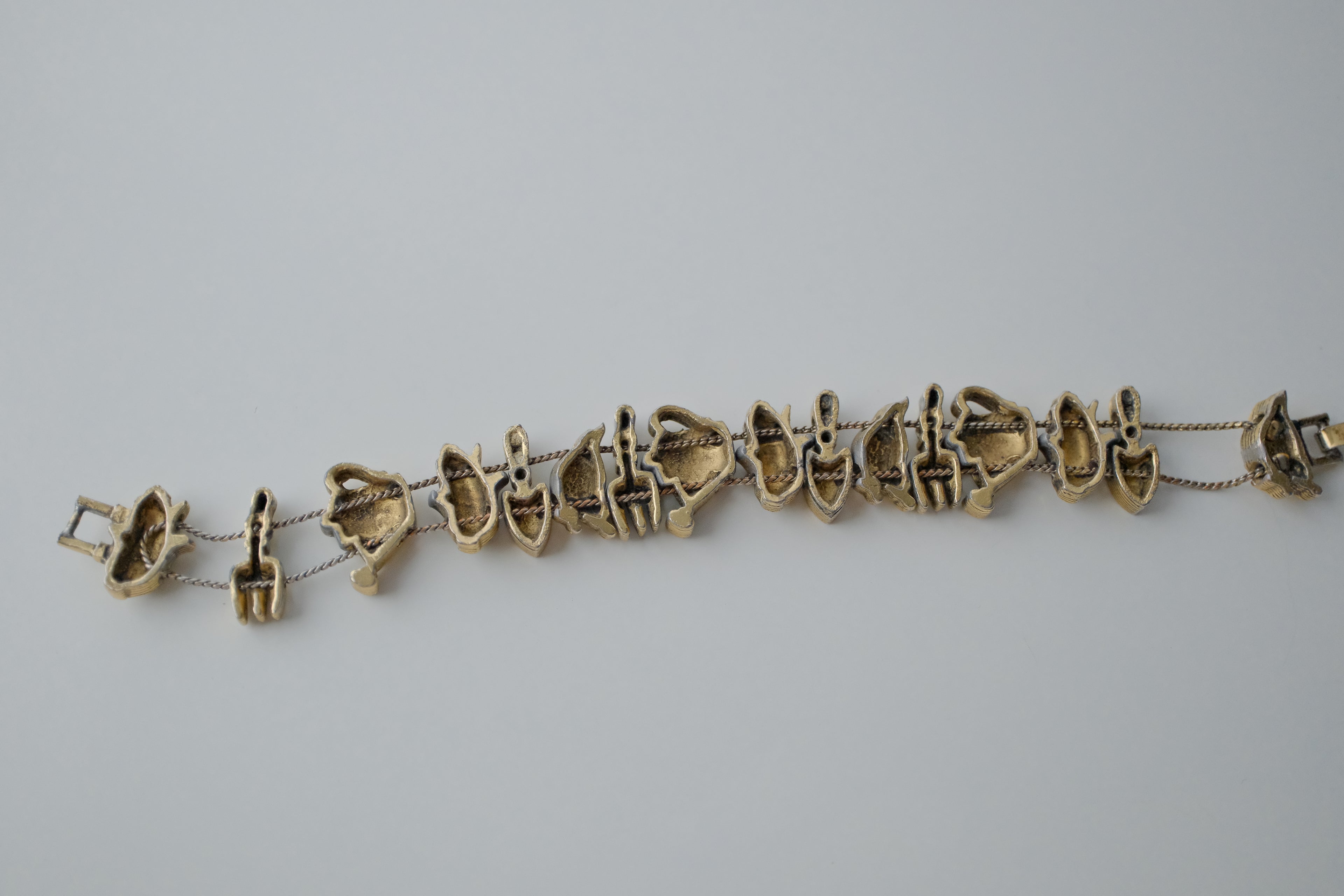 Vintage Farmer's Charms Slide Bracelet