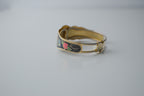 Vintage Cloissone Swan Cuff Bangle