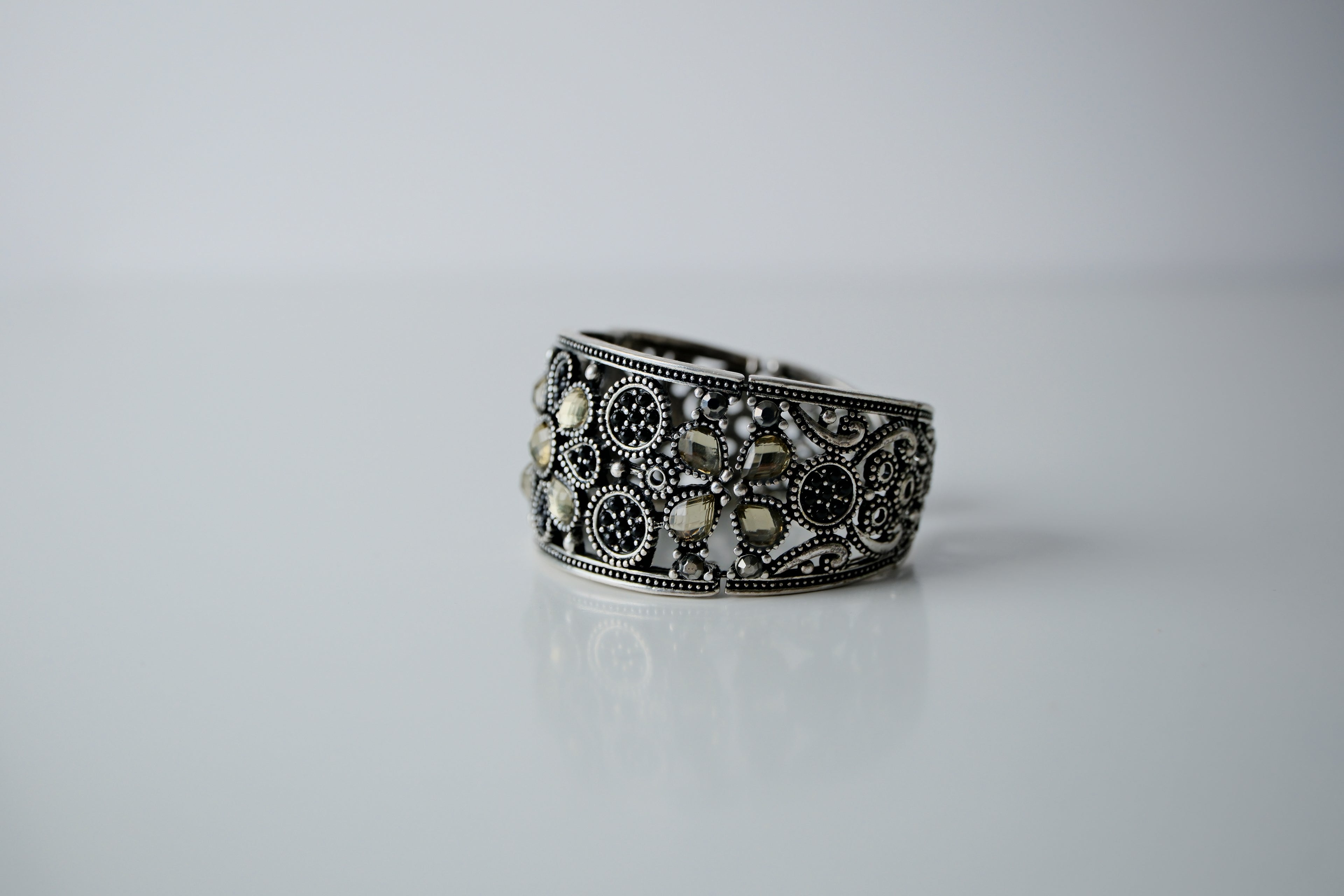 Vintage Stone Cuff Bangle