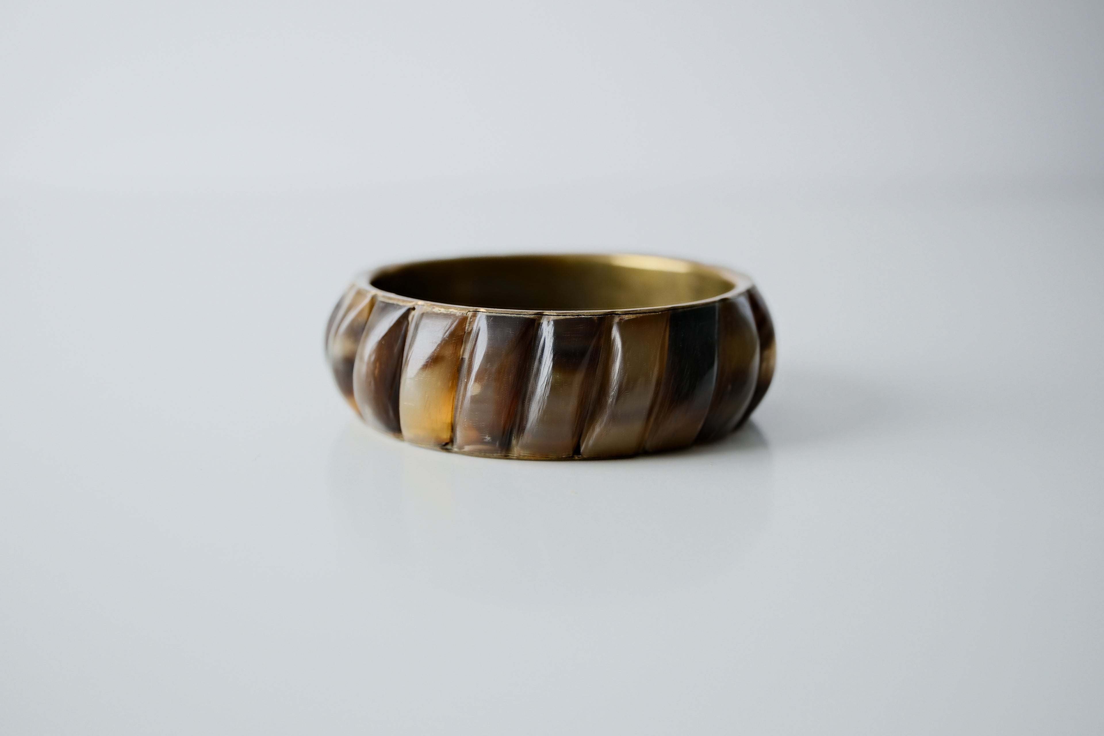 Vintage Tortoise Shell Carved Bangle
