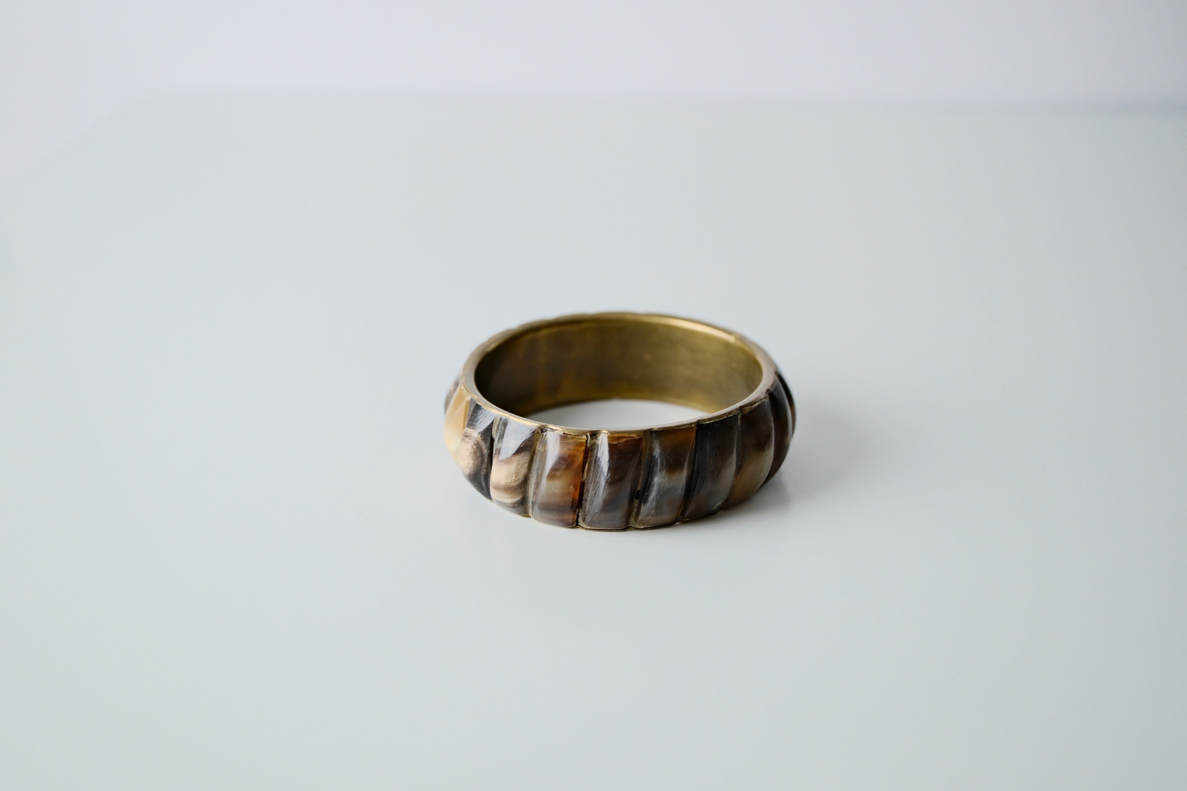 Vintage Tortoise Shell Carved Bangle