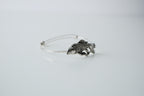 Vintage Silver Textured Fish Bangle