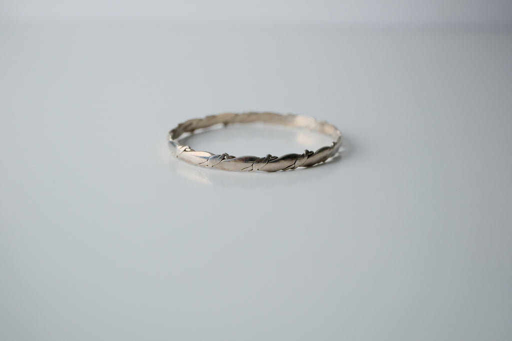 Vintage Sterling Silver Twist Bangle