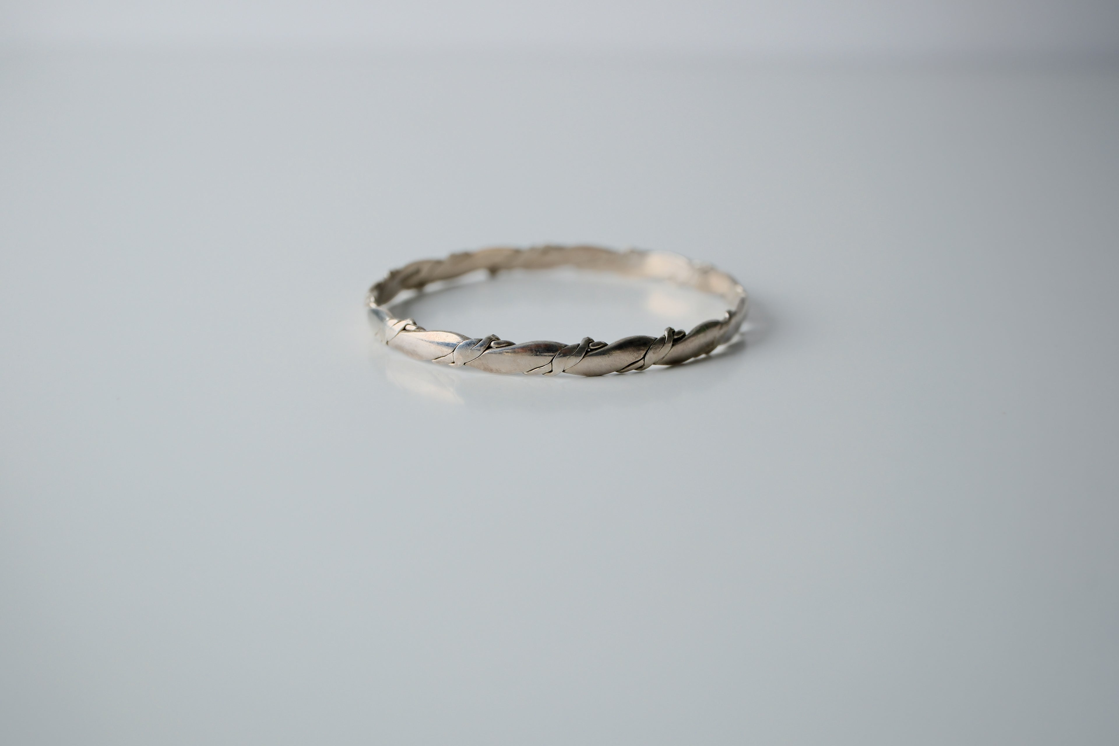 Vintage Sterling Silver Twist Bangle