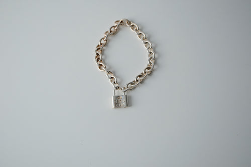 1837 Tiffany & Co Padlock Sterling Silver Bracelet