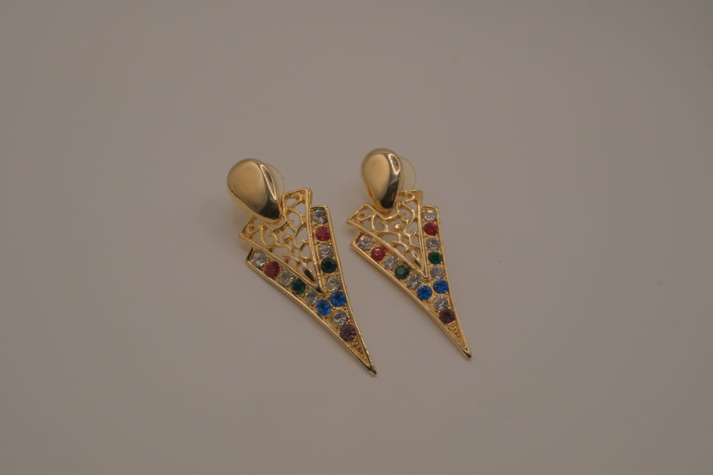 Vintage geometric dangle earrings