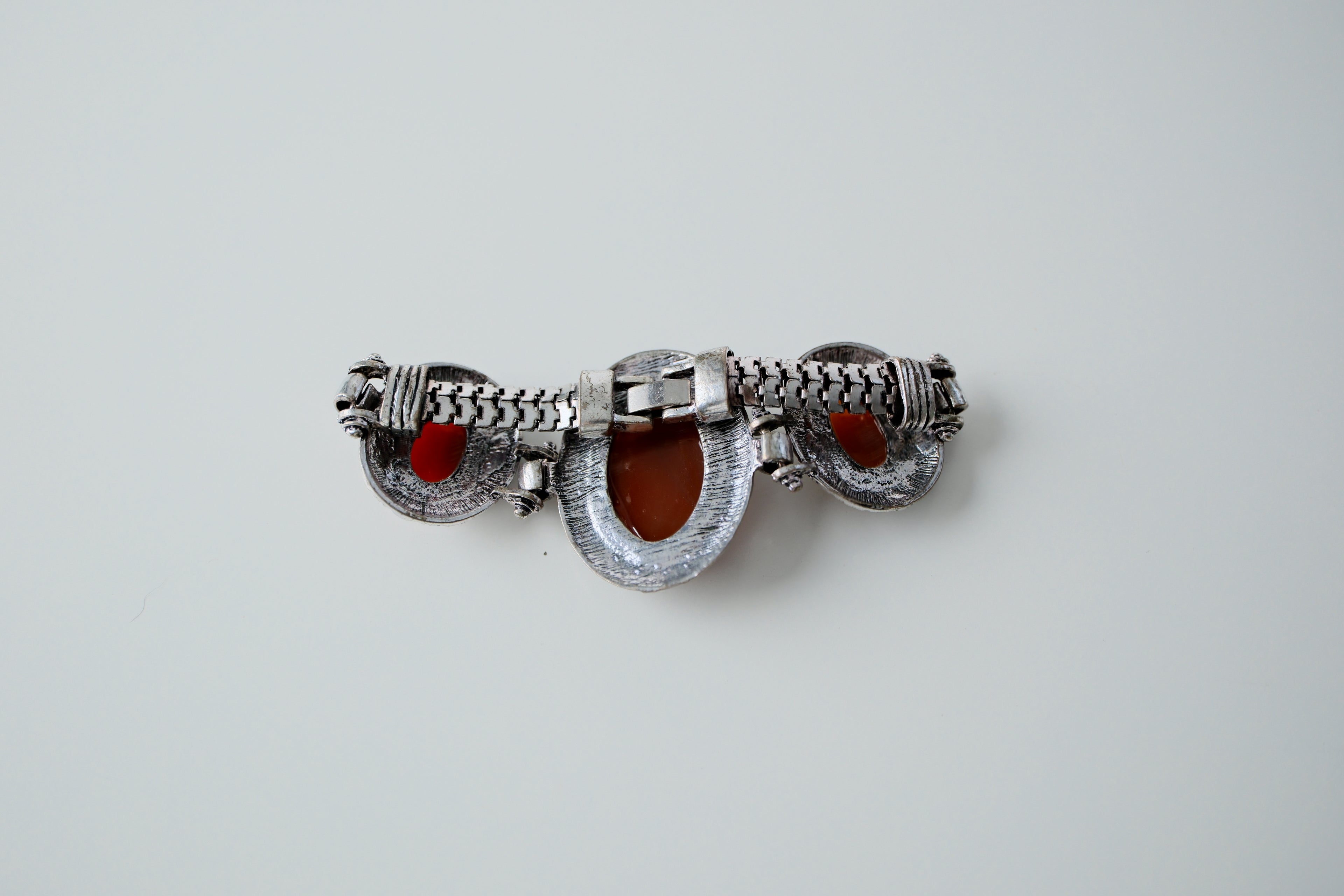 Vintage Silver Carnelian Bracelet
