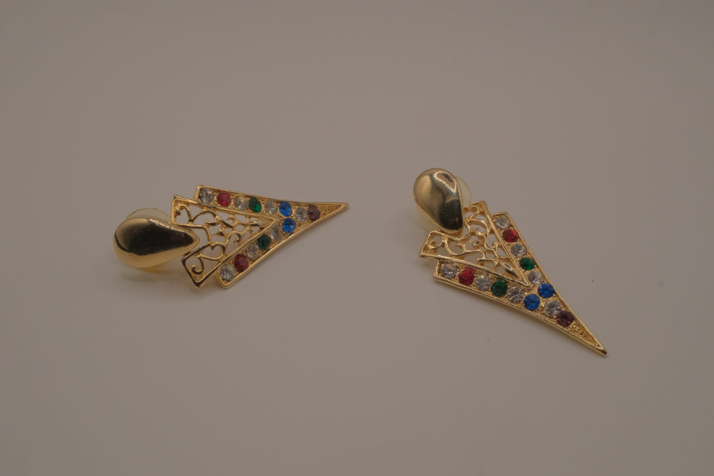 Vintage geometric dangle earrings