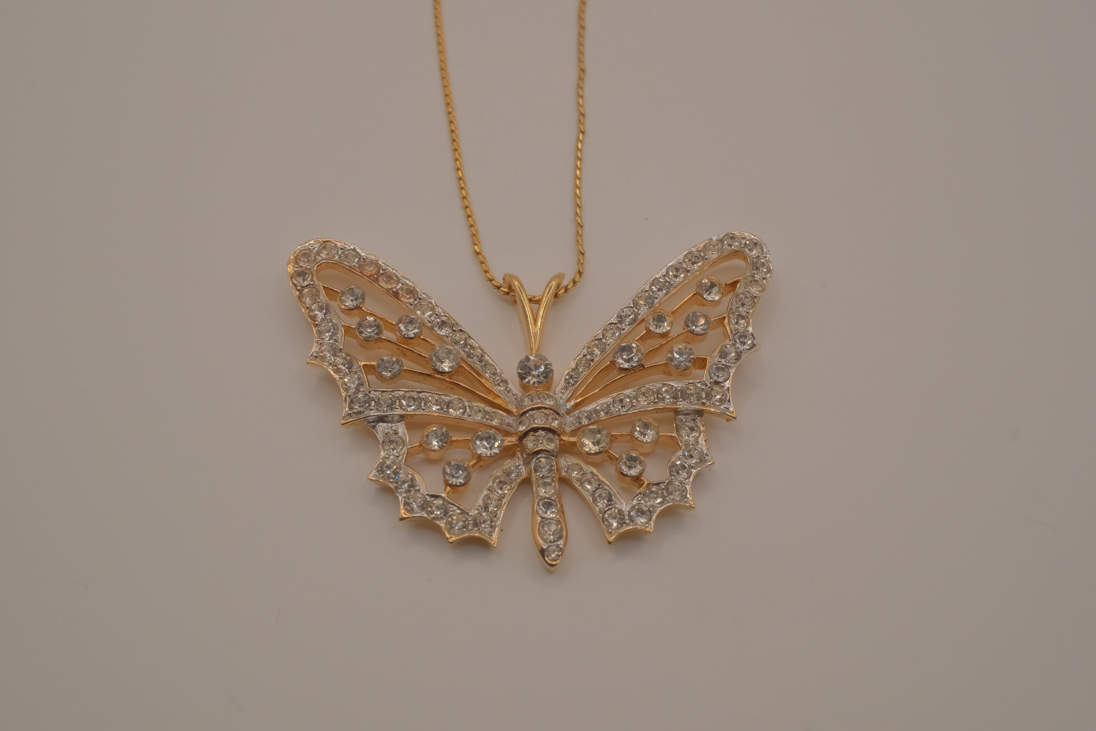 Vintage D'Orlan butterfly pendant necklace