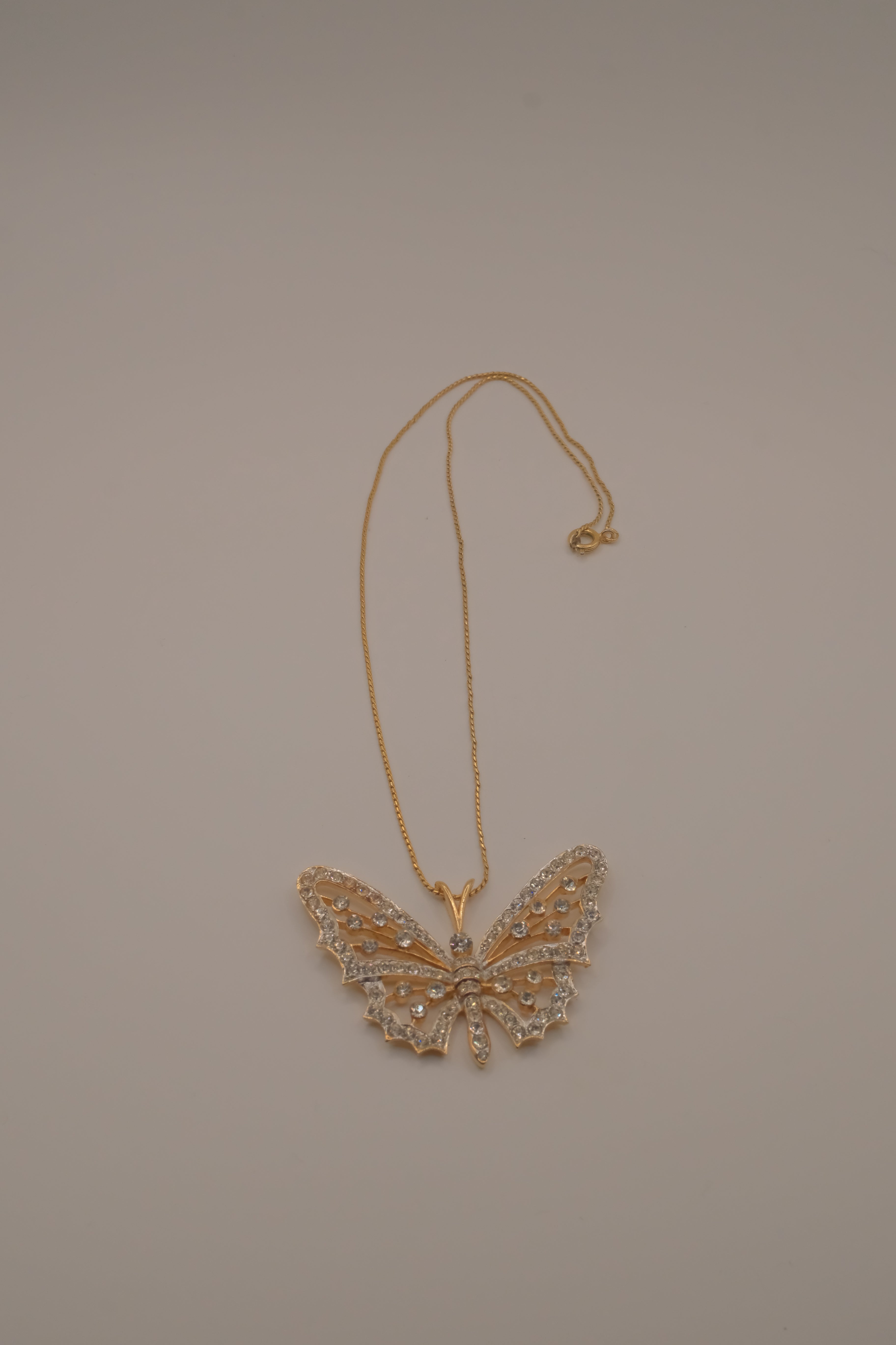 Vintage D'Orlan butterfly pendant necklace