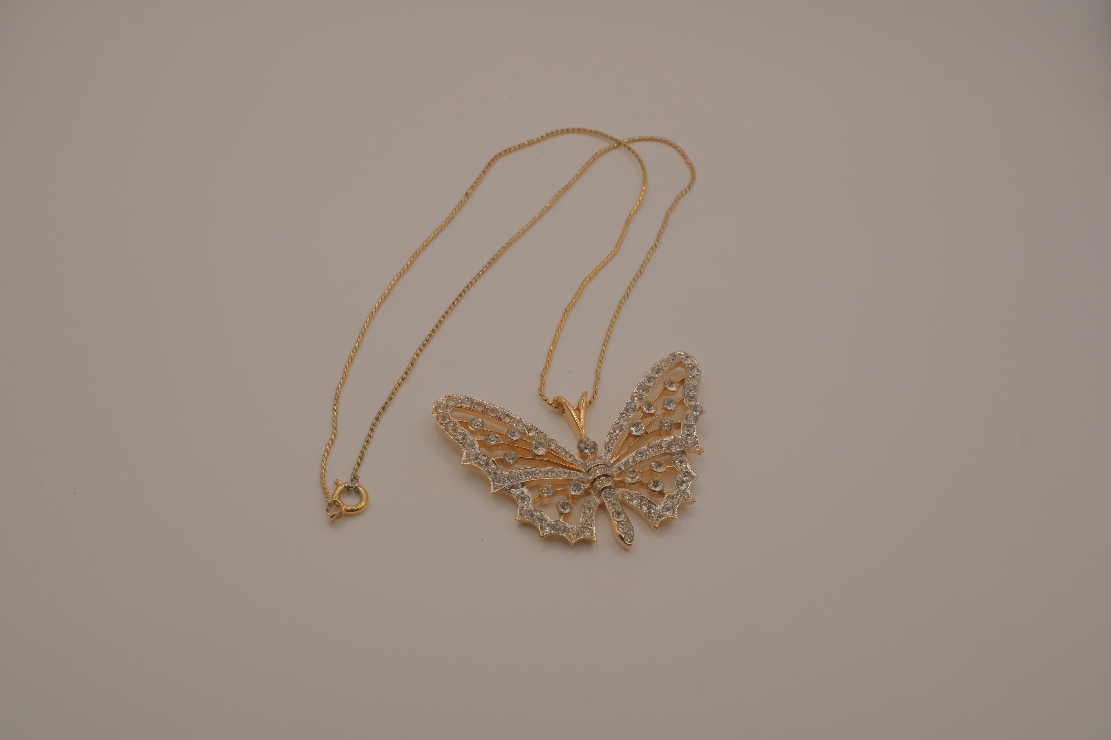 Vintage D'Orlan butterfly pendant necklace