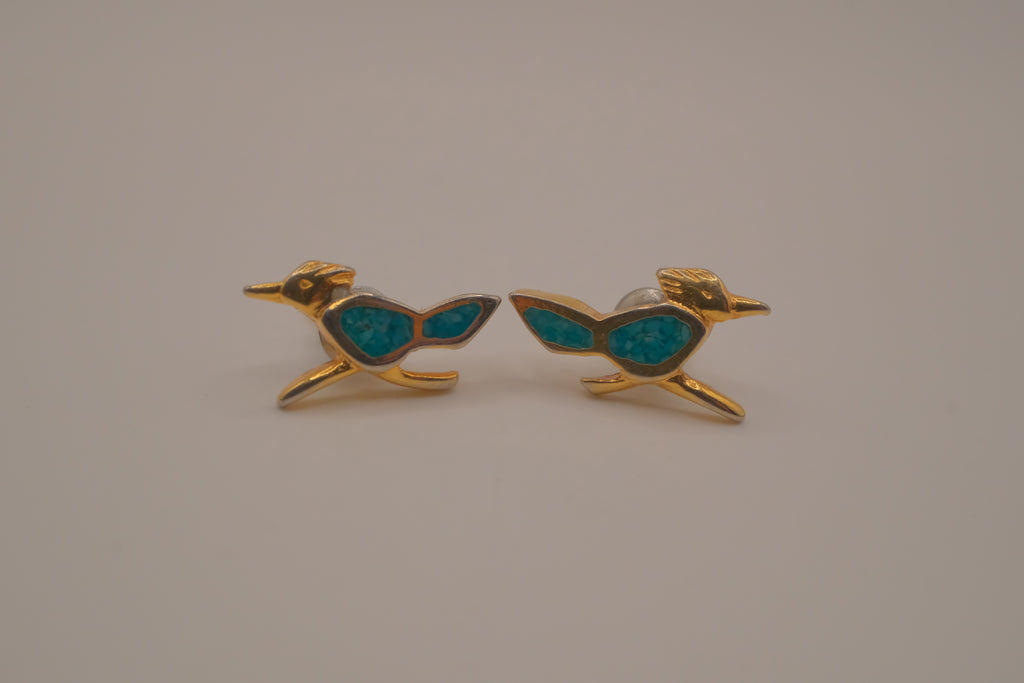 Vintage Southwestern roadrunner earring