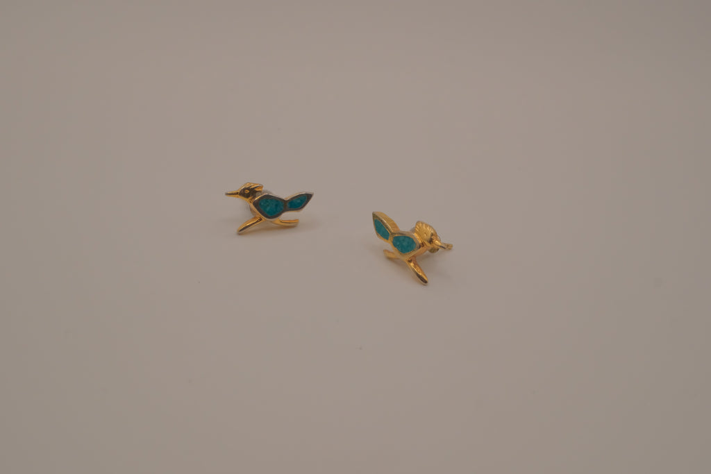 Vintage Southwestern roadrunner earring