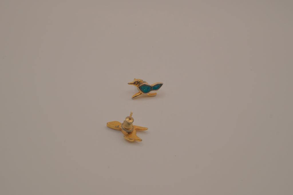 Vintage Southwestern roadrunner earring