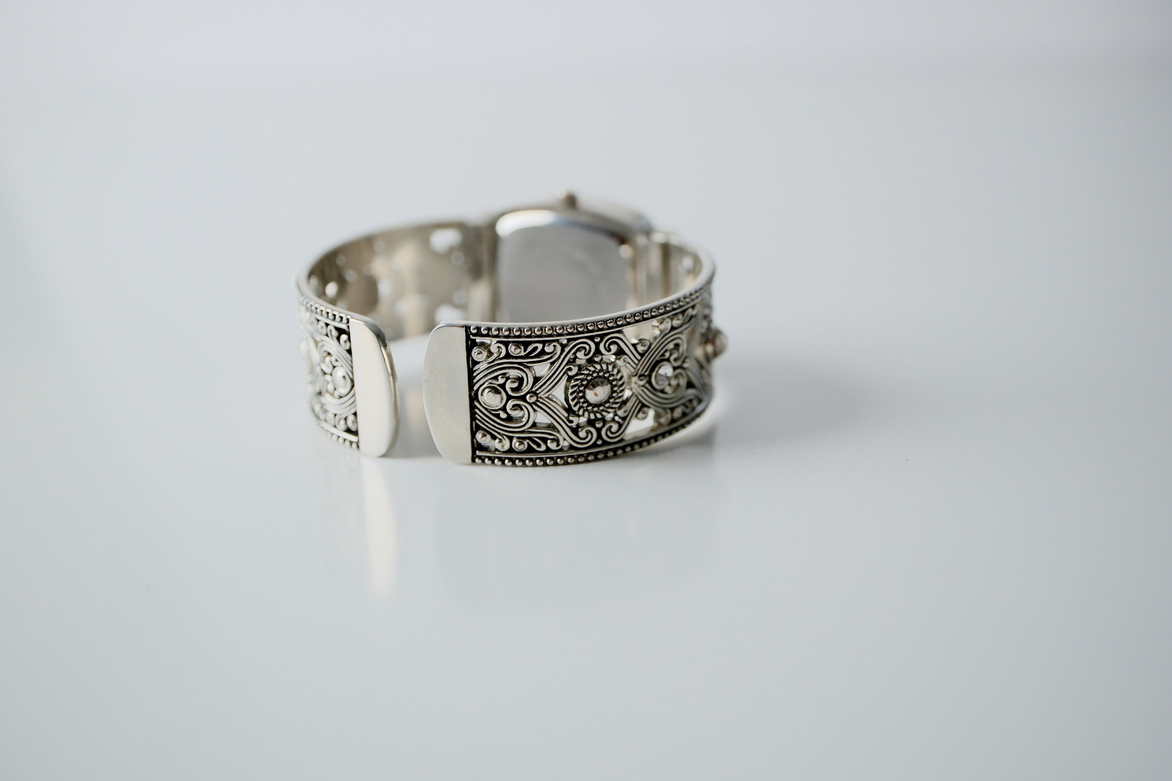 Vintage Silver Watch Cuff Bangle