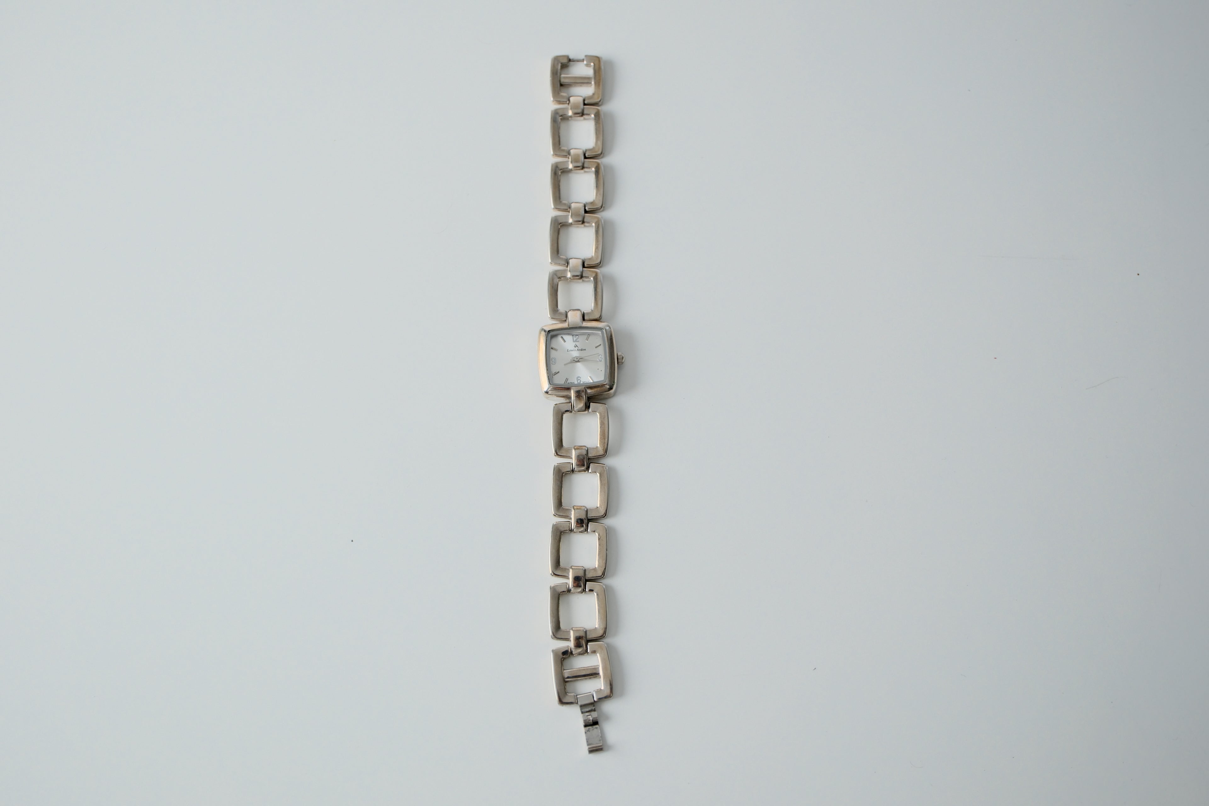 Vintage Louis Arden Square Link Watch Bracelet