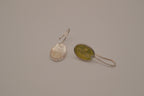 Embossed flower dangle earring