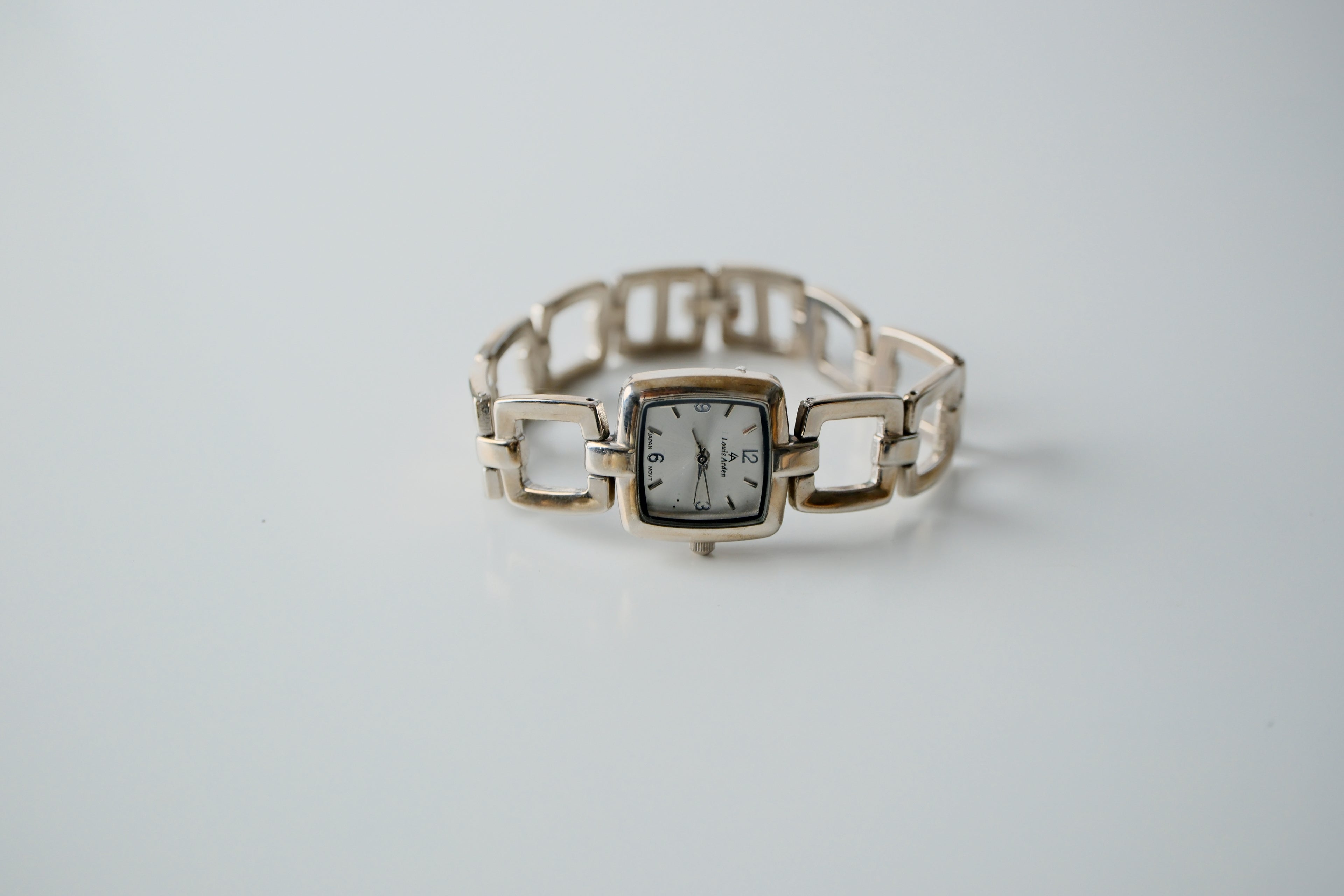 Vintage Louis Arden Square Link Watch Bracelet