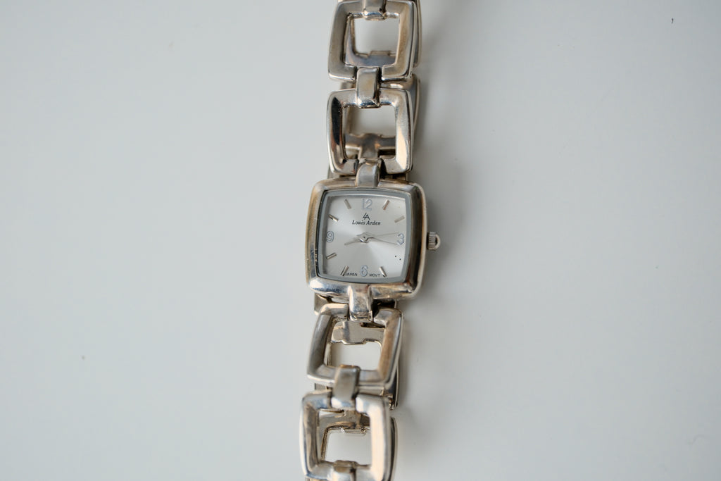 Vintage Louis Arden Square Link Watch Bracelet