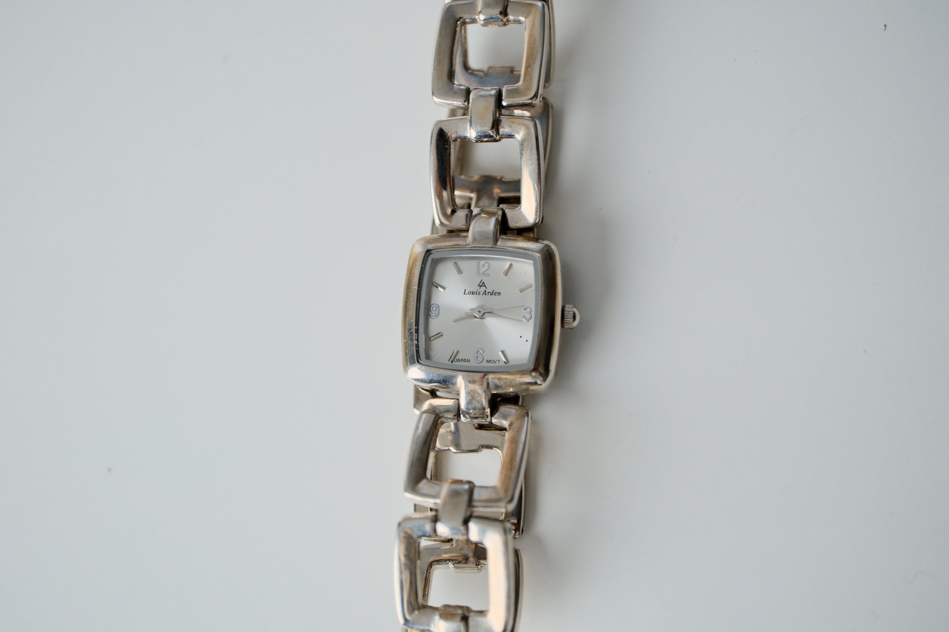Vintage Louis Arden Square Link Watch Bracelet