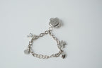 Vintage Silver and Blue Watch Charm Bracelet