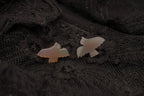 Carved mother-of-pearl dove earring