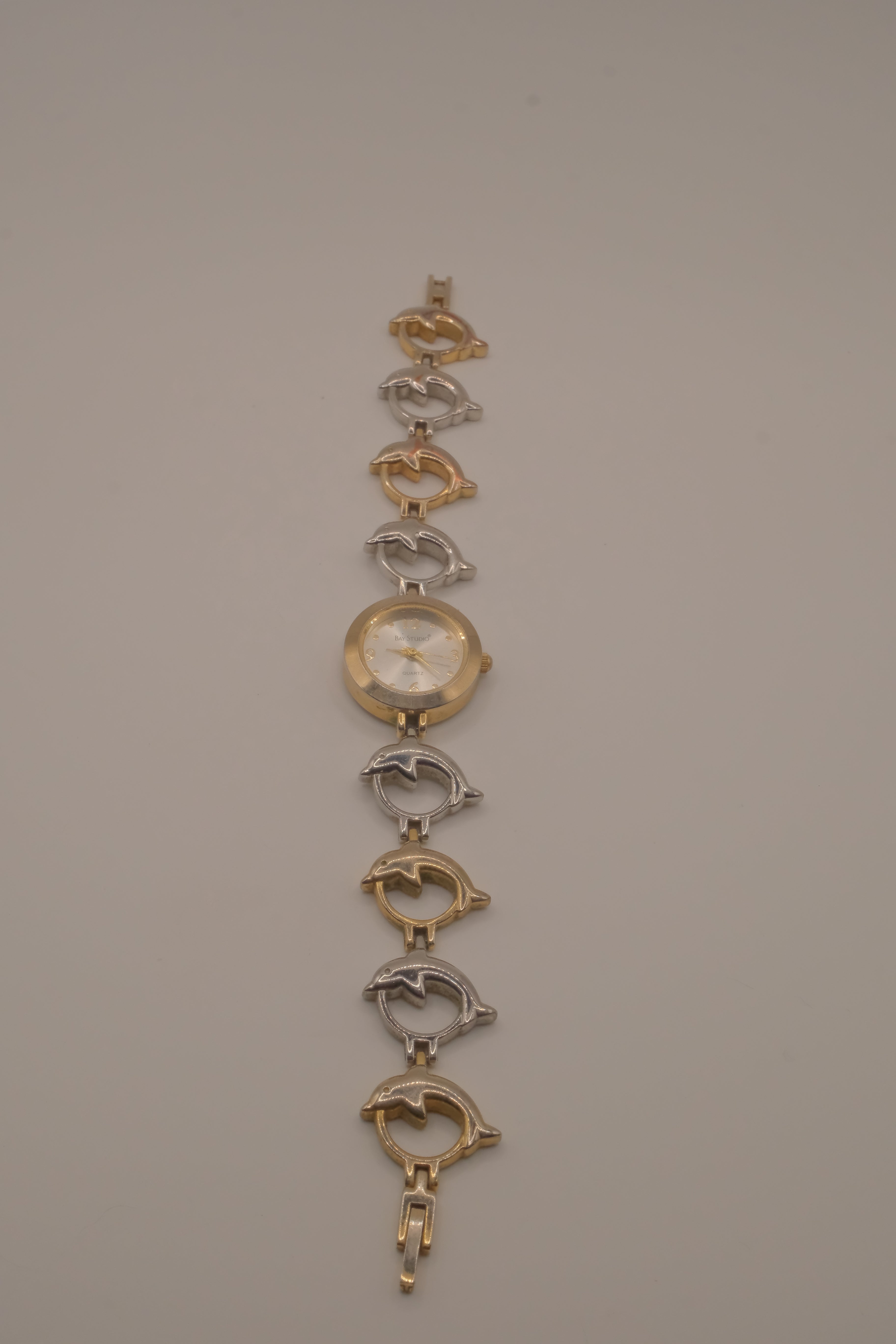 Vintage two-tone Dolphin bracelet watch