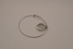 Glass memory floating locket charm bracelet