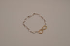 Two-tone infinity chain bracelet