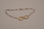 Two-tone infinity chain bracelet