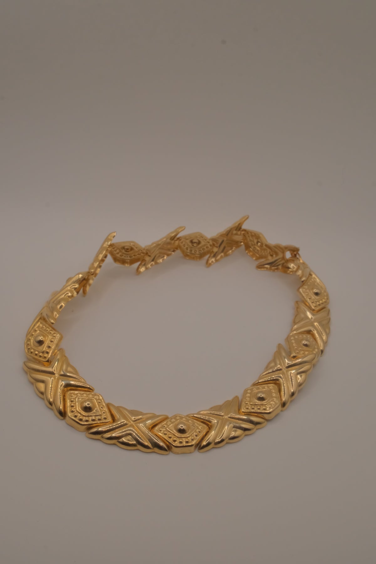 Vintage ‘’Hugs and Kisses" statement collar necklace