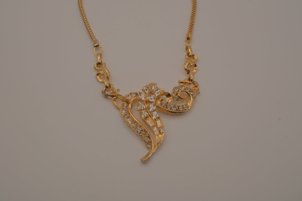Vintage &nbsp;asymmetrical abstract pendant necklace