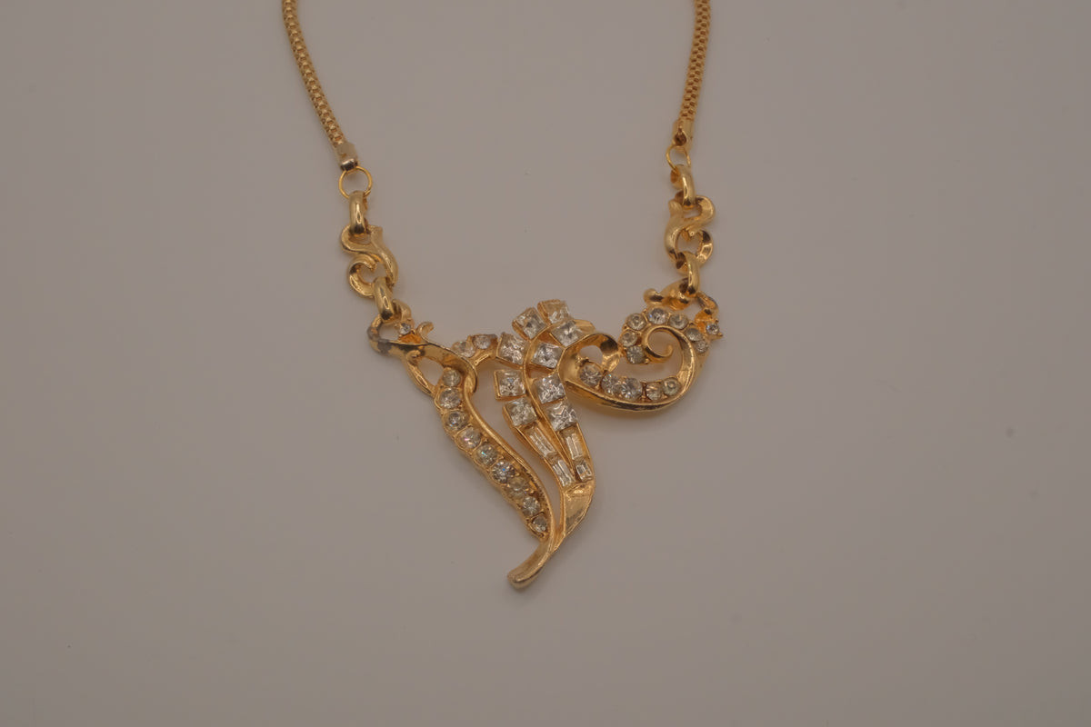 Vintage &nbsp;asymmetrical abstract pendant necklace