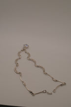 Vintage scalloped rhinestone choker necklace