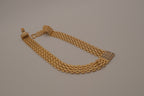 Vintage multi-strand textured link necklace