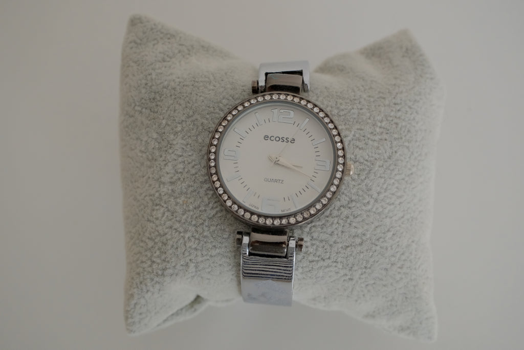Ecosse Quartz Silver Tone Cuff watch