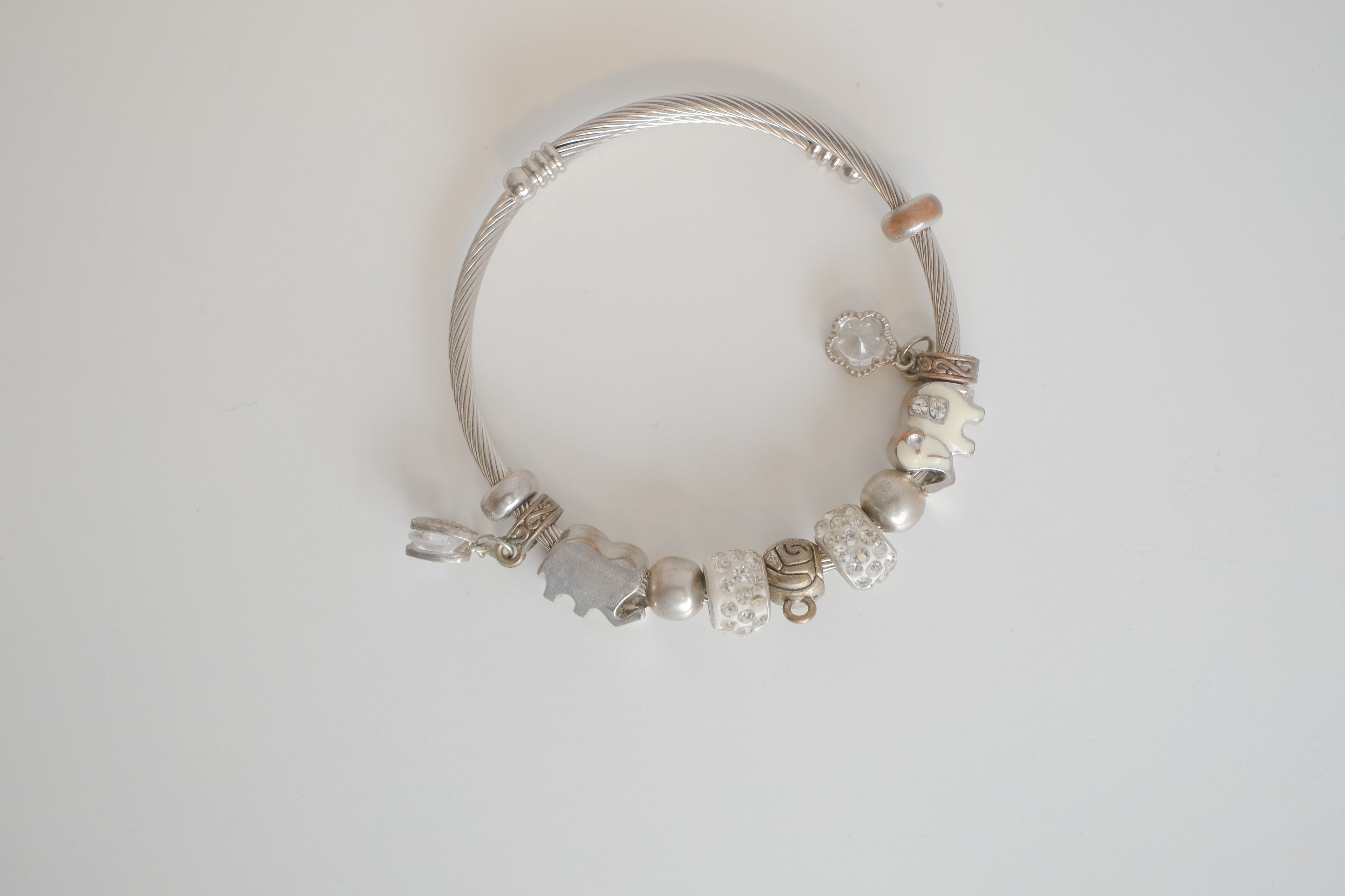 Vintage bracelet featuring elephant charms